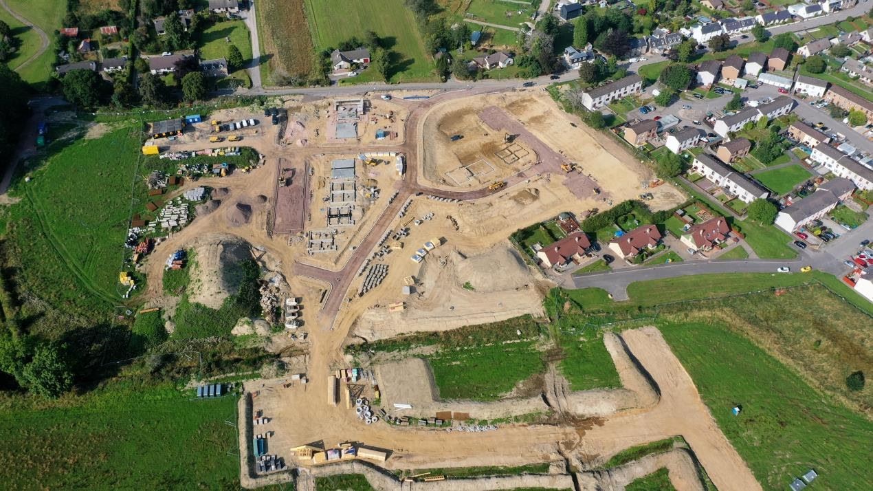 A bird's eye view of the work at Evanton. Picture: Adrian Meek.