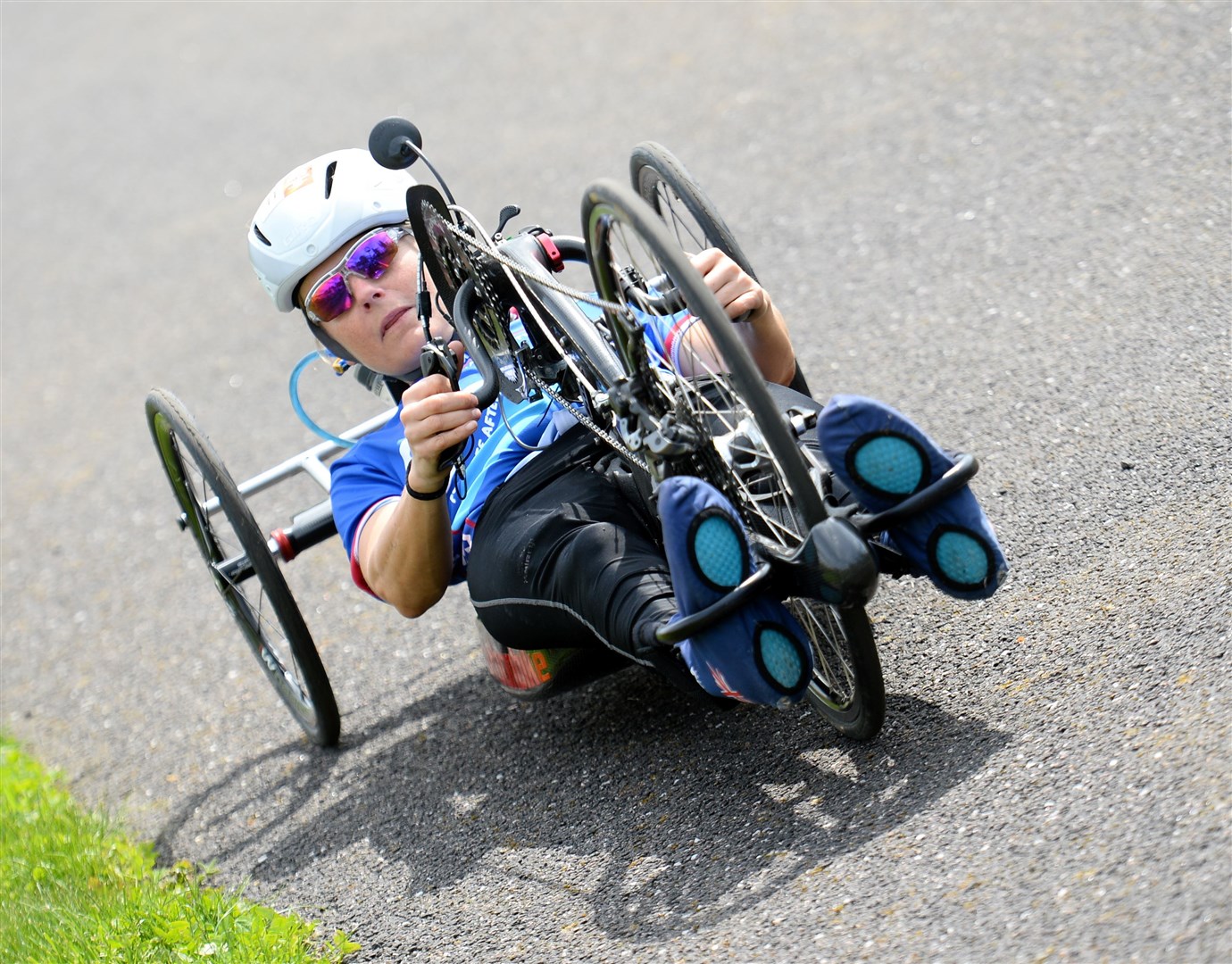 Paralympian Karen Darke in action. She has inspired the 'inner gold' quest of Gairloch High School pupils. Picture: Gary Anthony