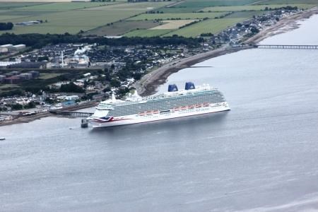 The deep water at Invergordon makes it the port of choice for cruise line companies. Aerial Picture: David Edes