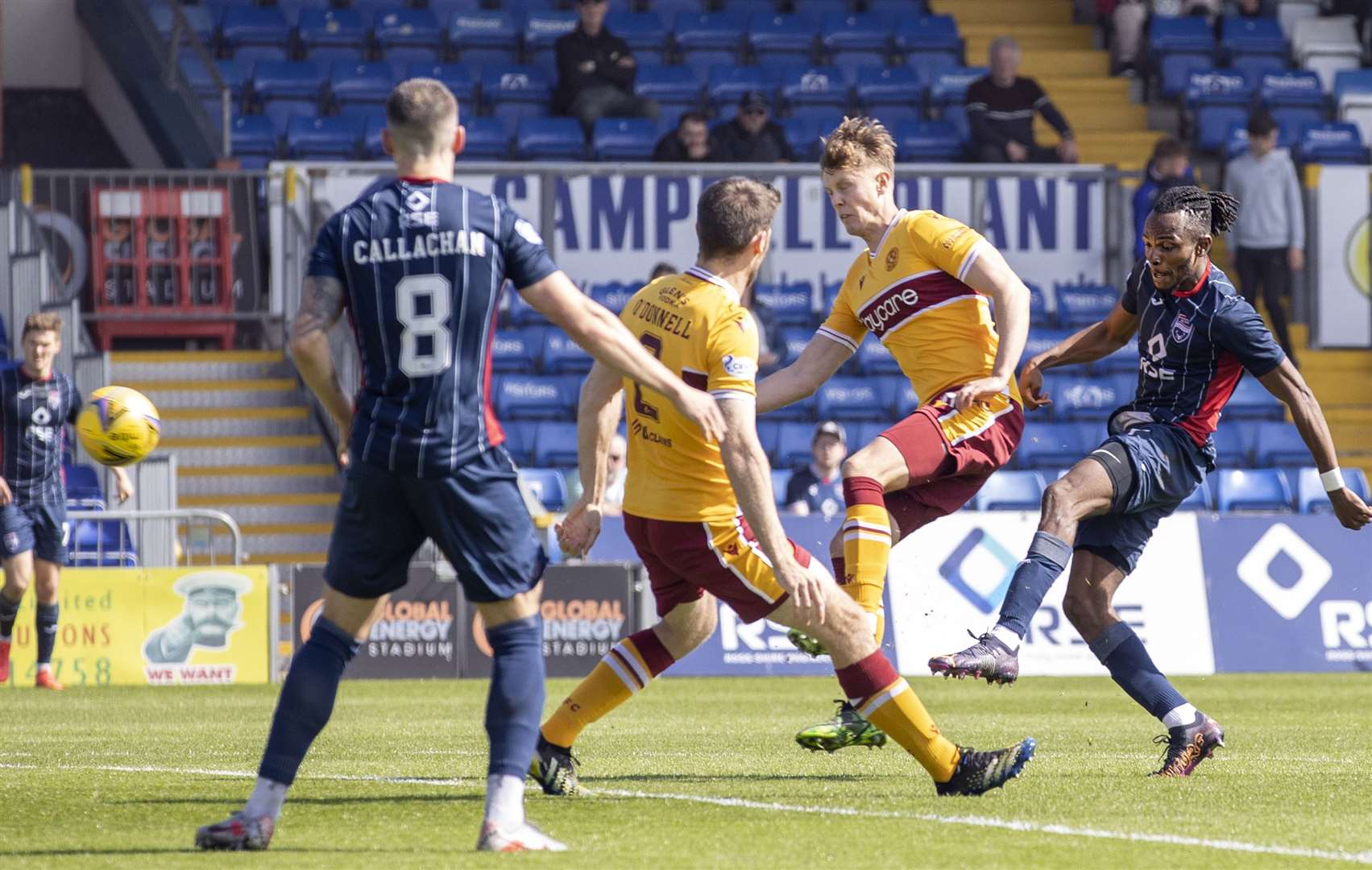 Regan Charles-Cook and Ross County will be looking for a better result at Ibrox than they managed last weekend against Motherwell. Picture: Ken Macpherson