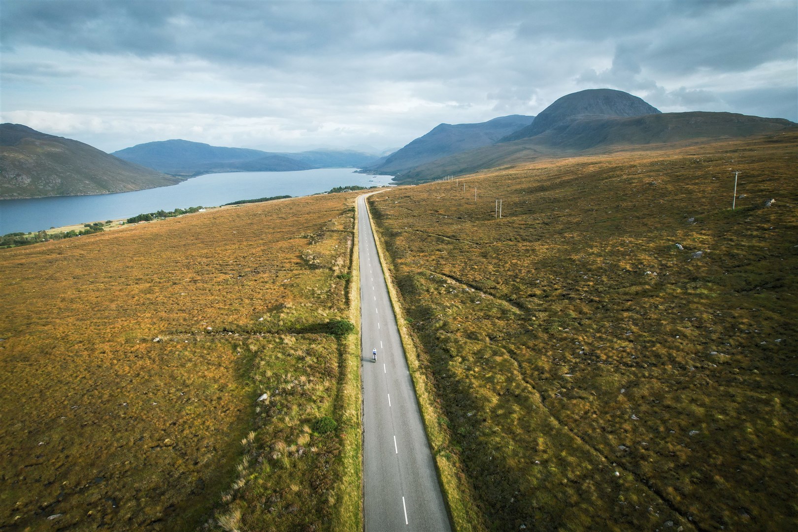 A lonely road: Mark Beaumont encountered little traffic on this stretch of the road. Picture: Markus Stitz
