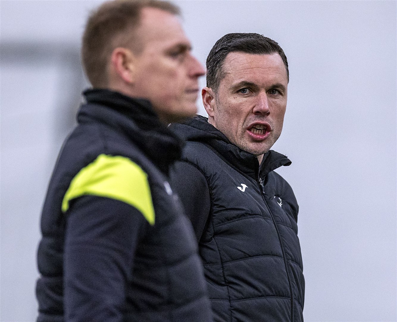 Ross County interim manager Don Cowie alongside his assistant manager Carl Tremarco. Picture: Ken Macpherson