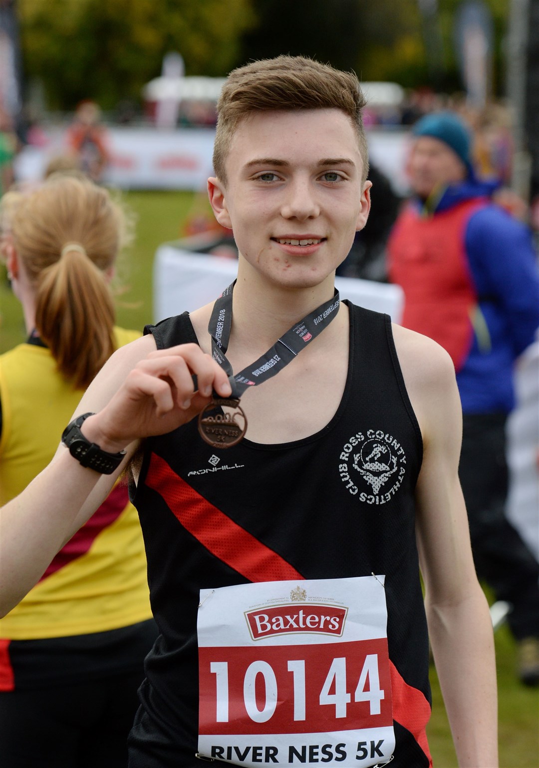 Hamish Hickey pictured after winning the River Ness 5k in 2018.