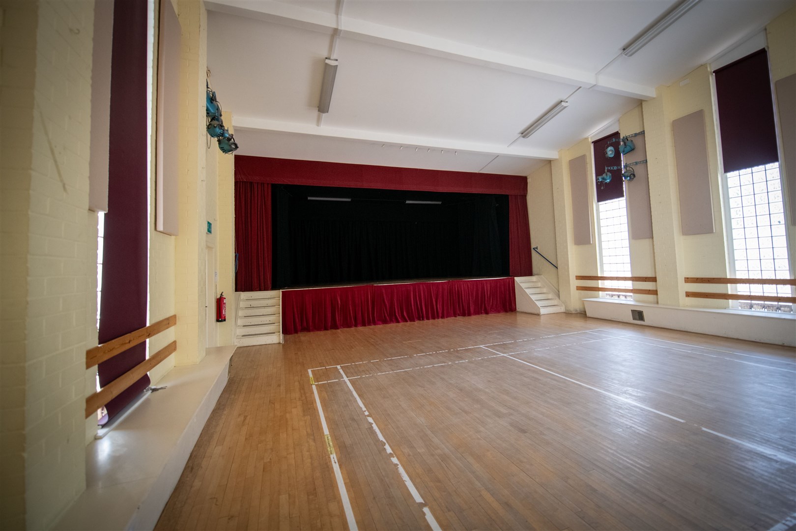The North Kessock Village Hall has a deep stage and full theatre curtains and a seated capacity in the hall of 200. Picture: Callum Mackay