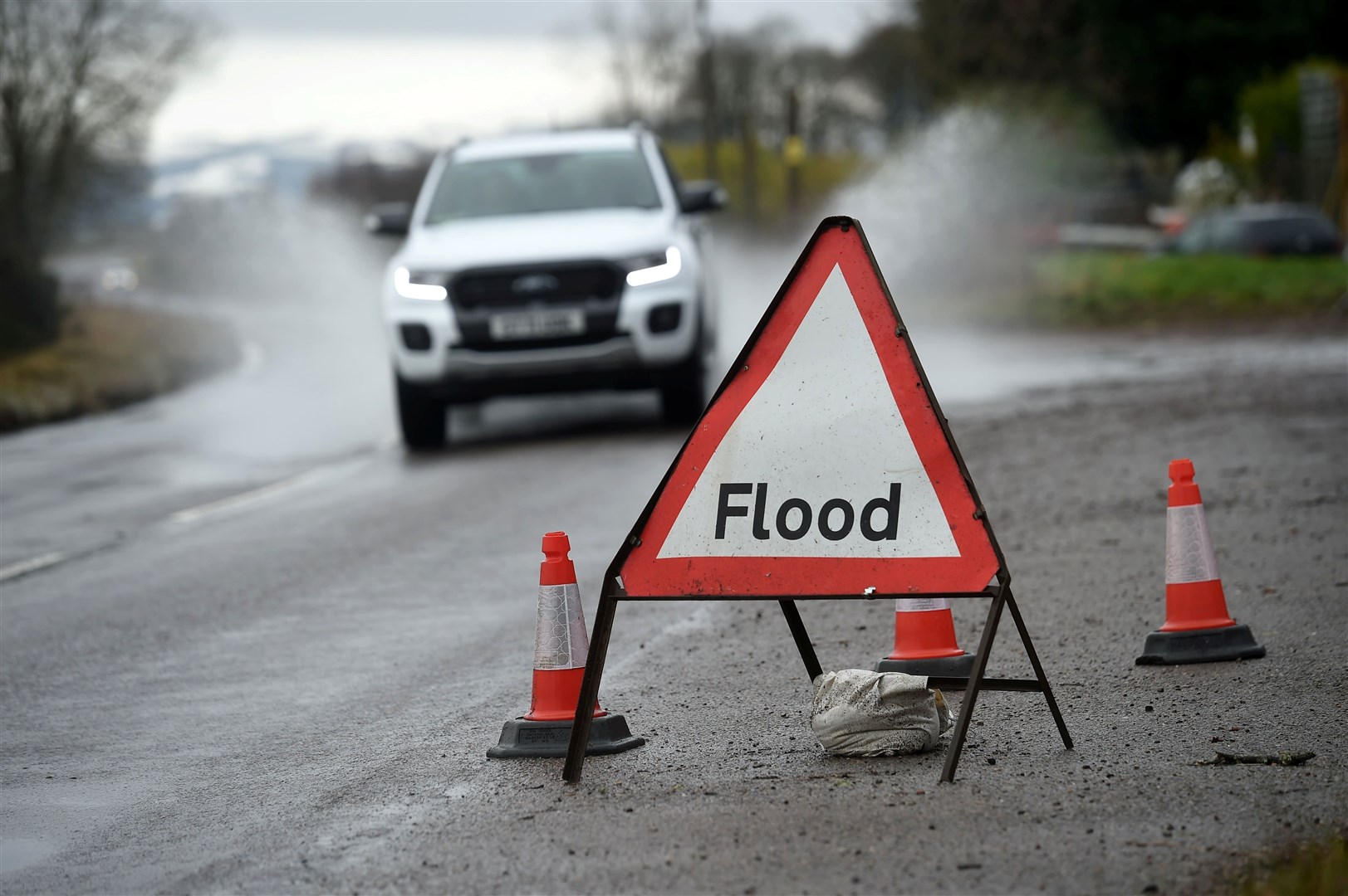 Flooding on A832 Tore to Muir of Ord road yesterday. Many roads in Ross-shire are affected by standing water today.