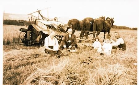 Ross-shire farmers break for tea during harvest time in this snapshot of rural life from the 1930s.
