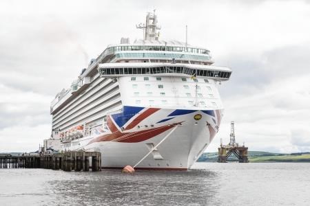 The Britannia features a 94-metre union flag on her bow, the largest of its kind in the world.