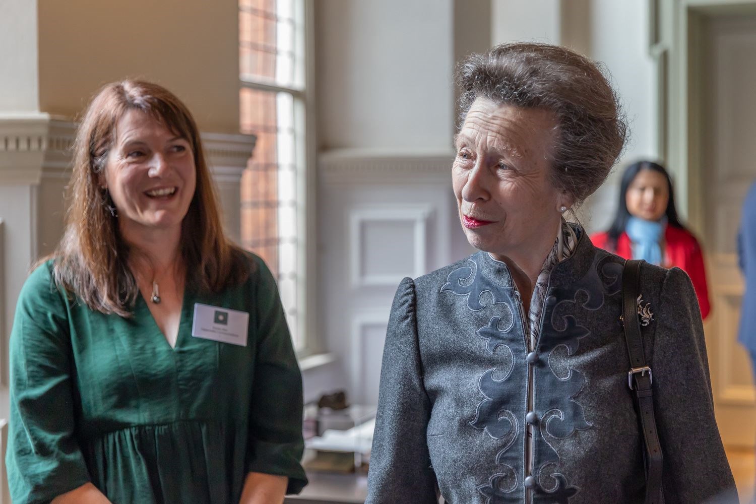 Princess Anne and Hayley Muir, of Capercaillie Communications.