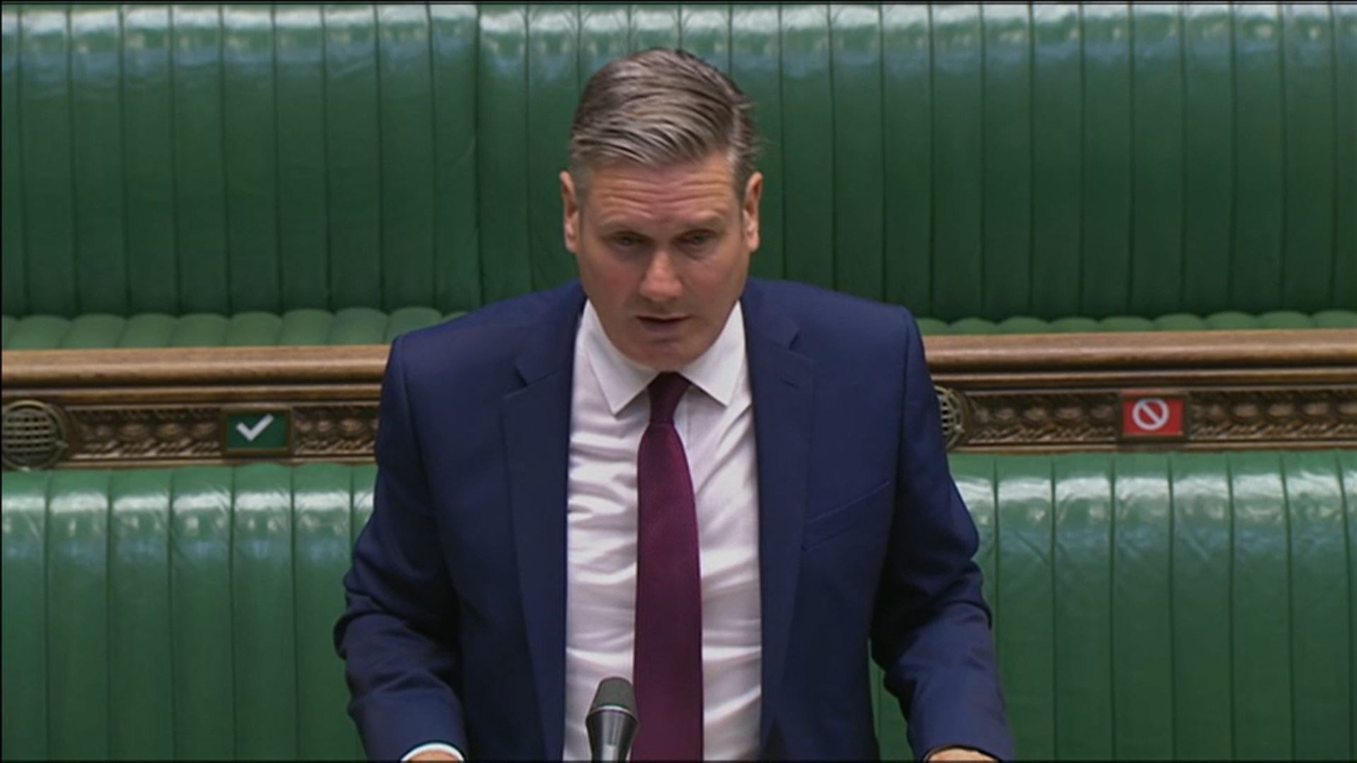 Labour leader Sir Keir Starmer during PMQs (House of Commons/PA)