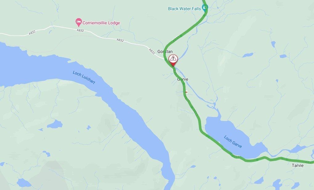 A two-vehicle collision took place this morning on the A835 near Garve,
