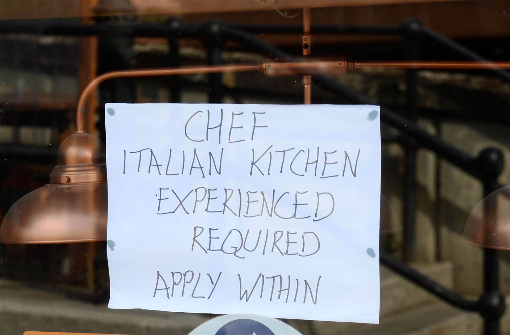 Little Italy in Stephens Brae, Inverness, is advertising for a chef.