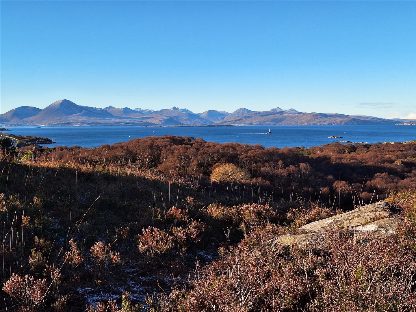 The view to Skye from a walk around The Plock at Kyle of Lochalsh.