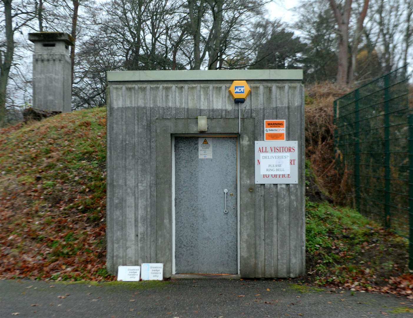 The bunker entrance.