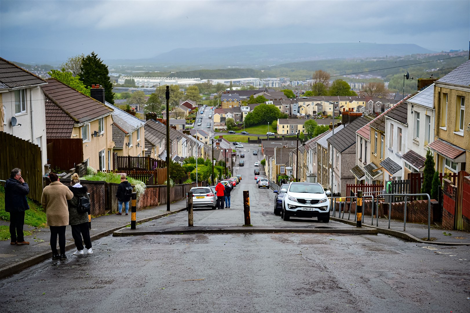 Waun Wen Road in Swansea where violence broke out in May last year (Ben Birchall/PA)