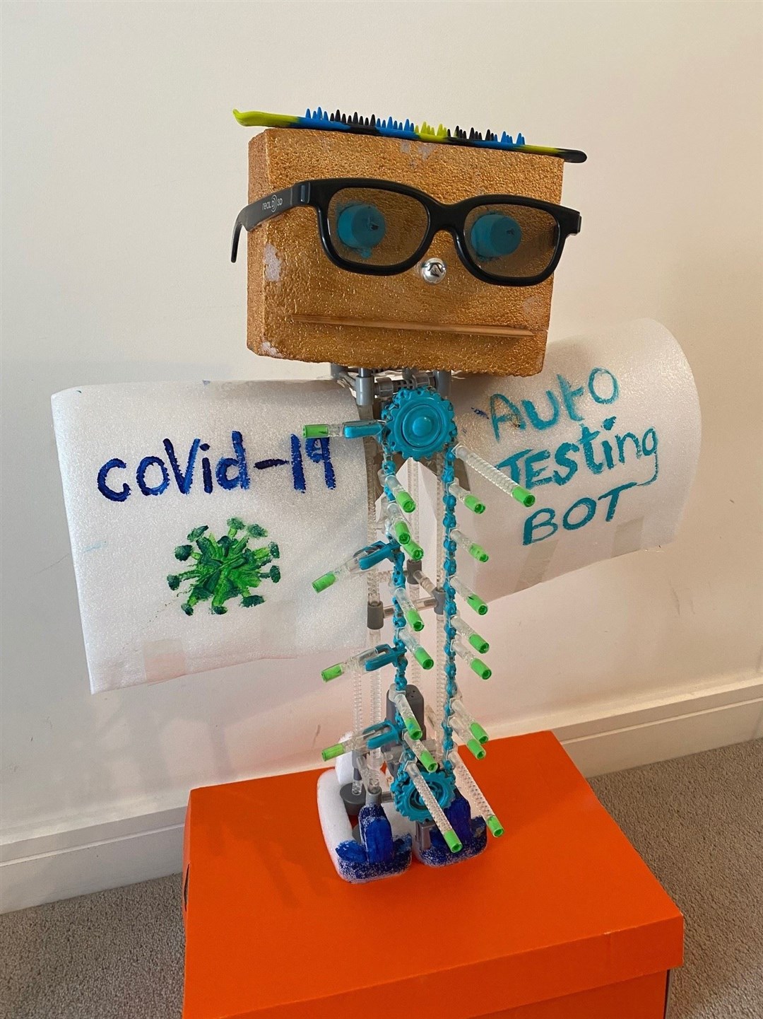 Trevor the Covid-testing robot, created by Harrison McKnight (10).