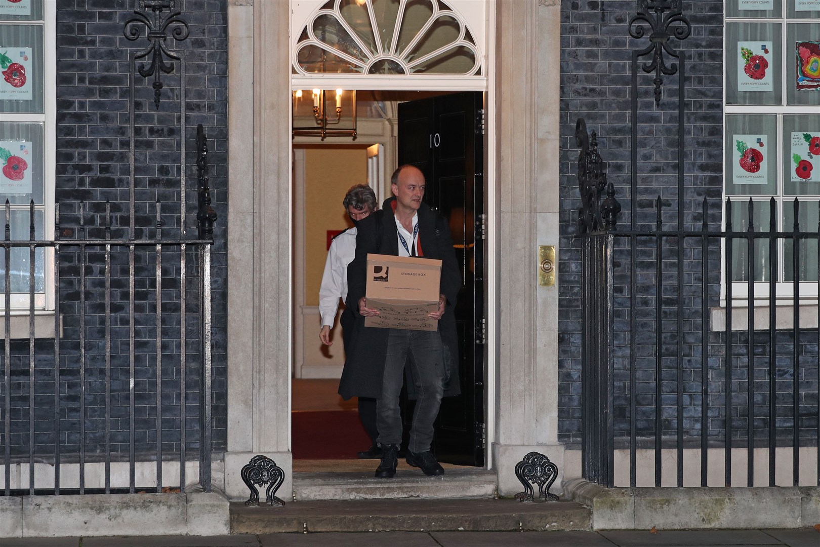 Dominic Cummings left 10 Downing Street following a behind the scenes row in November (Yui Mok/PA)