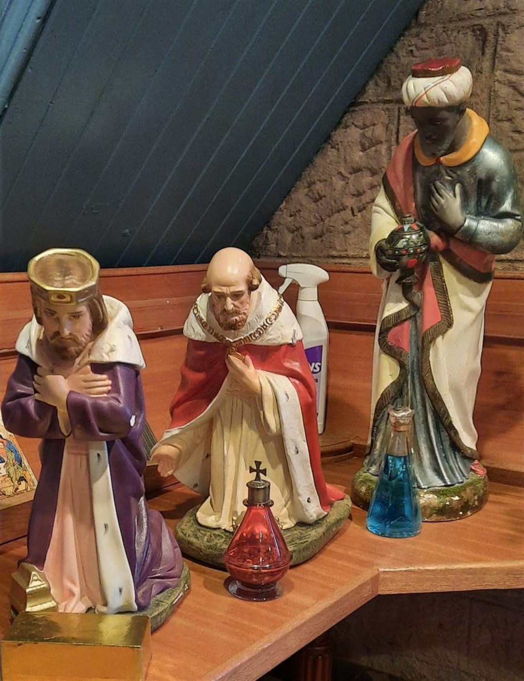 Three Wise Men on display at St Michael and All Angels in Inverness.