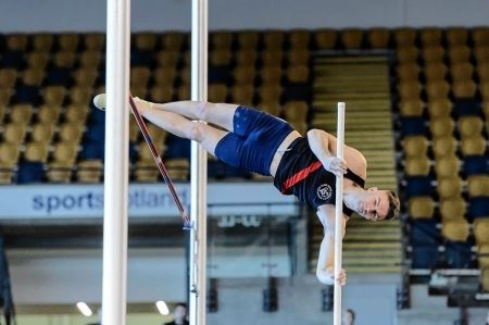 Andrew McFarlane won at the National Indoor Age Group Championships. Picture: Bobby Gavin