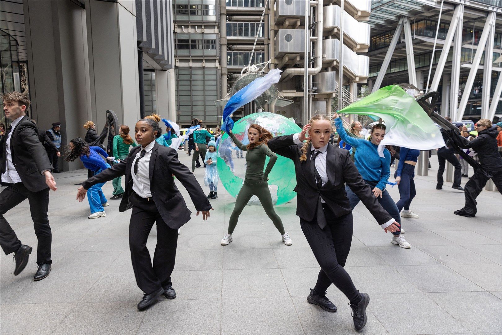 Mothers Rise Up staged a street performance outside Lloyd’s of London on Monday (Anna Gordon/Mothers Rise Up)