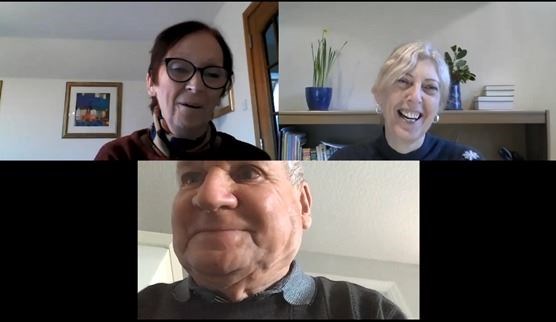 Margaret Patterson (top left) and others have been taking part in regular Zoom sessions.